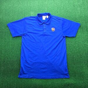 UPS Polo Shirt Mens Medium‎ Blue Short Sleeve Employee Uniform Work Wear